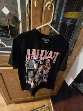 Aaliyah Graphic Tee - Black with Pink Accents